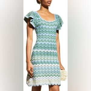 Shoshanna Dani Flutter-Sleeve Knit Dress